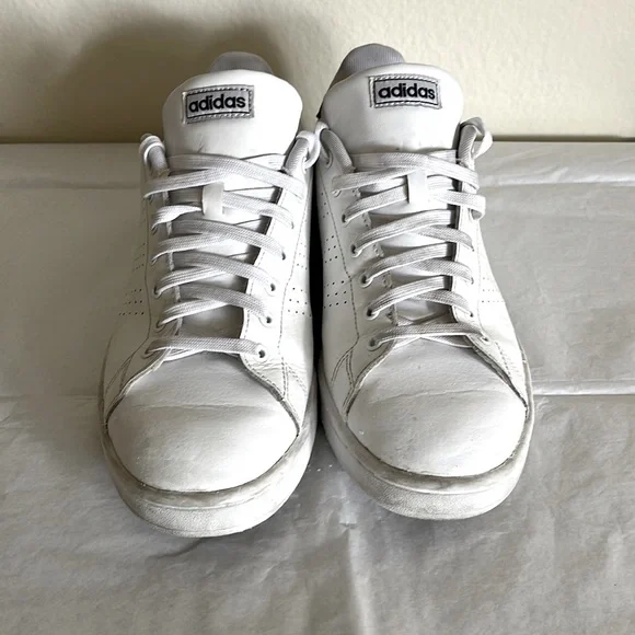 Adidas Men Advantage sneaker sz 10.5 in white/ navy - Picture 3 of 9
